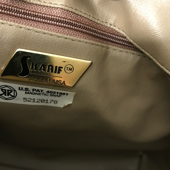 Sharif Vintage Leather Multi-Textured Striped Crossbody EUC - Picture 7 of 12